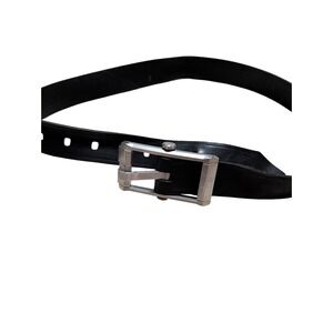 Dango Belt Black Leather EDC Belt Metal Buckle Made in USA Adjustable 27-33